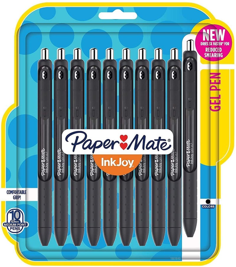 Paper Mate 1958764 InkJoy Gel Pens, Medium Point, Black, 10-Count - Image 1
